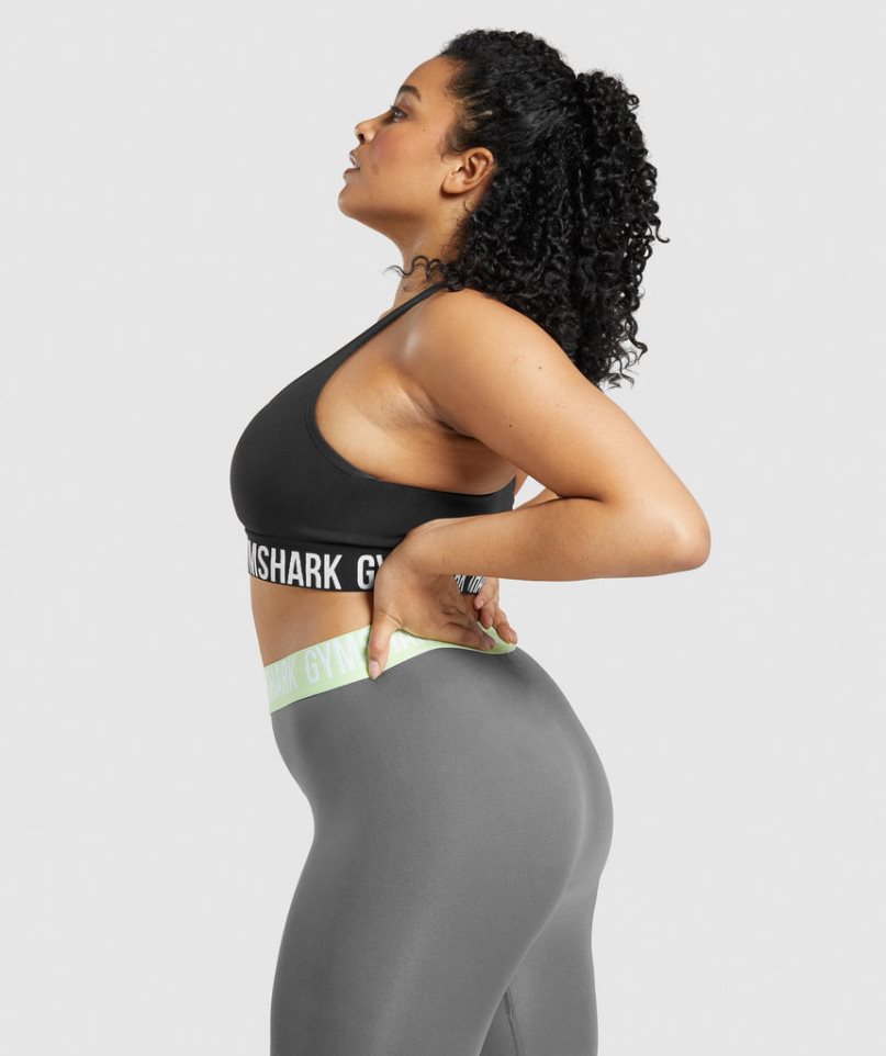 Women's Gymshark Fit Seamless Sports Bra Black | NZ 2EDLAN